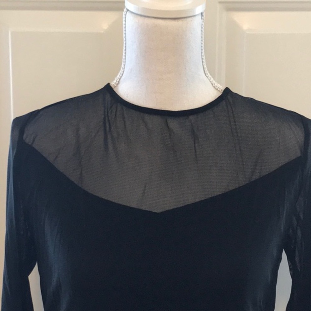 INC gorgeous sheer fancy top w/ embellished sleeve